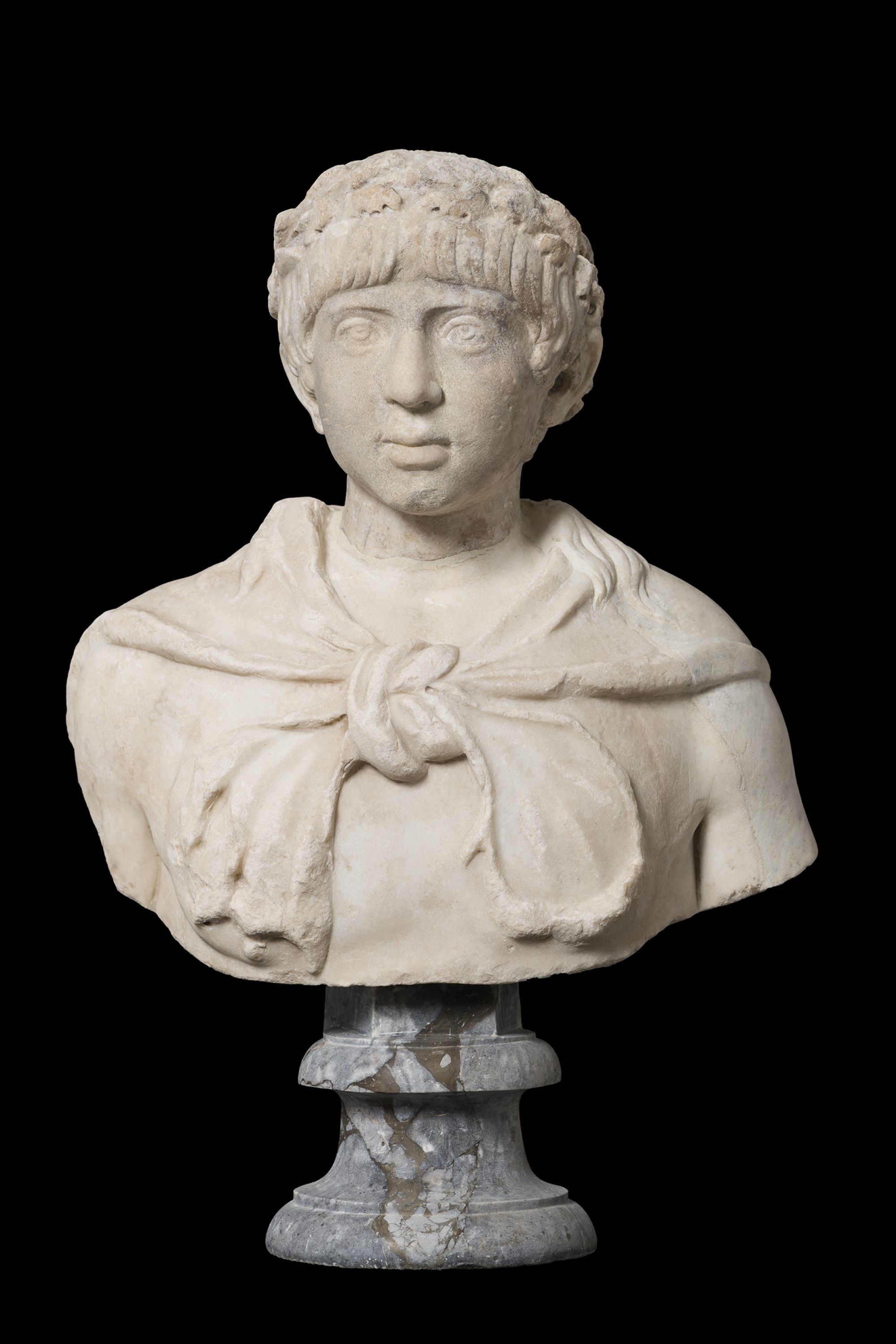 Portrait Head of a Young Prince, Called Romulus Augustulus, on an