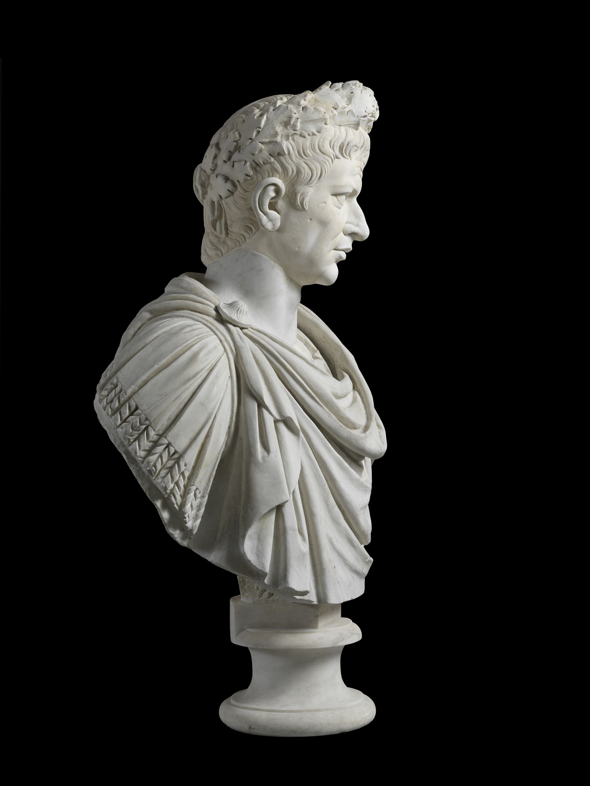 Bust of Emperor Claudius reworked from a statue of his pre…